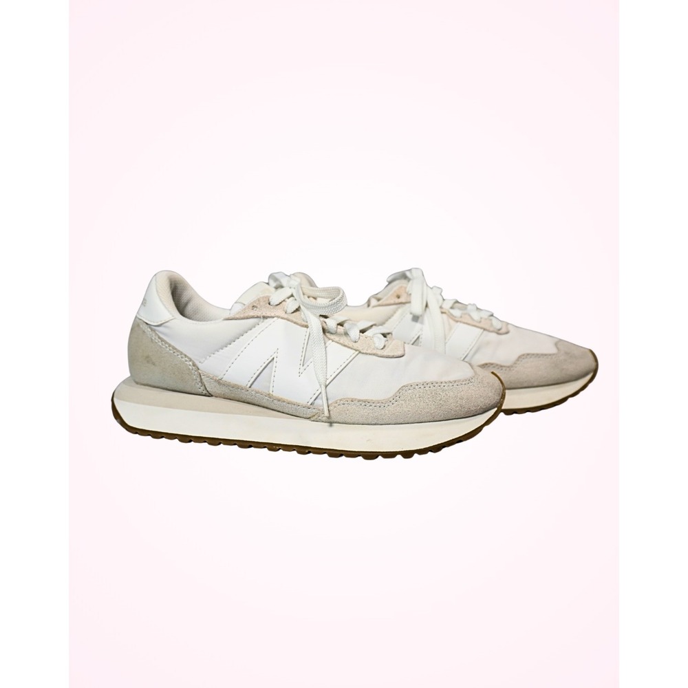 New Balance 237 White Sea Salt Suede Sneakers WS237NN Womens 8